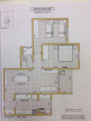 Foto 6: Apartamento com 2 dormitórios à venda, 64 m² por R$ 235.000 - Vila São José - Taubaté/SP